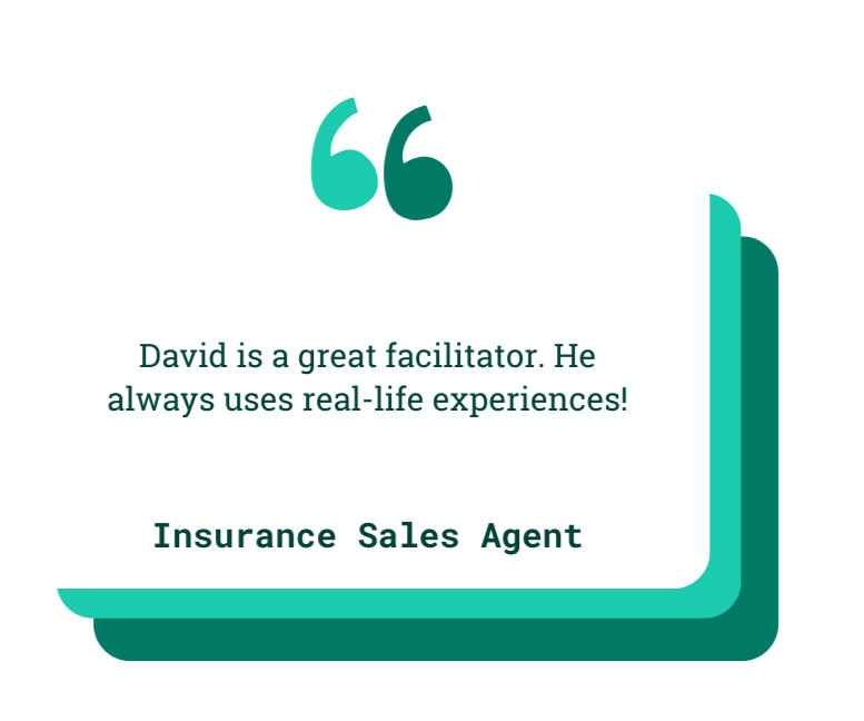 Real life experiences in training